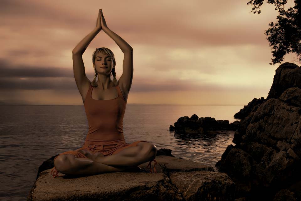 Yoga Meditation on Rocks