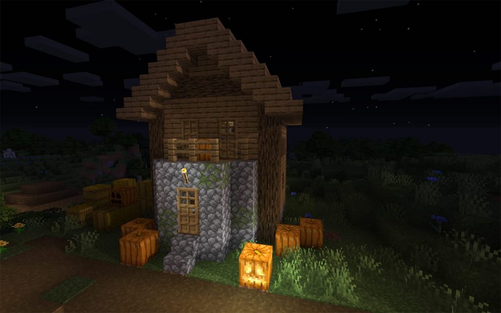 Minecraft village house - ready for trick or treaters.
