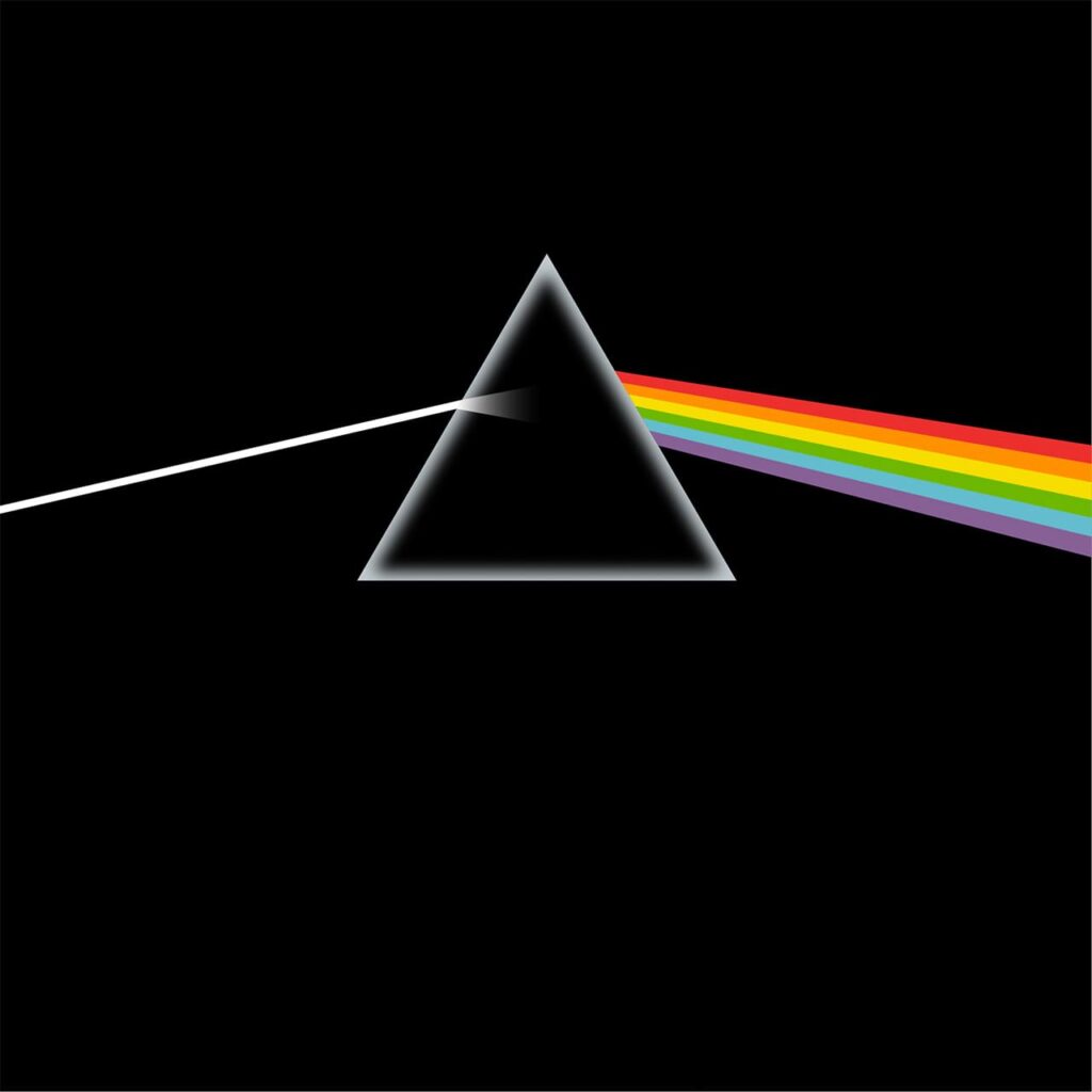 album cover art for Pink Floyd's Dark Side of the Moon